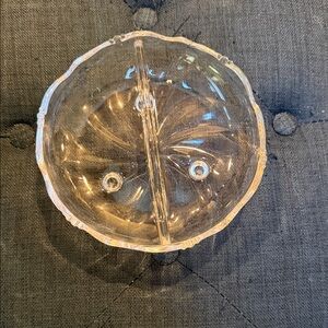 Clear Glass Divided Dish